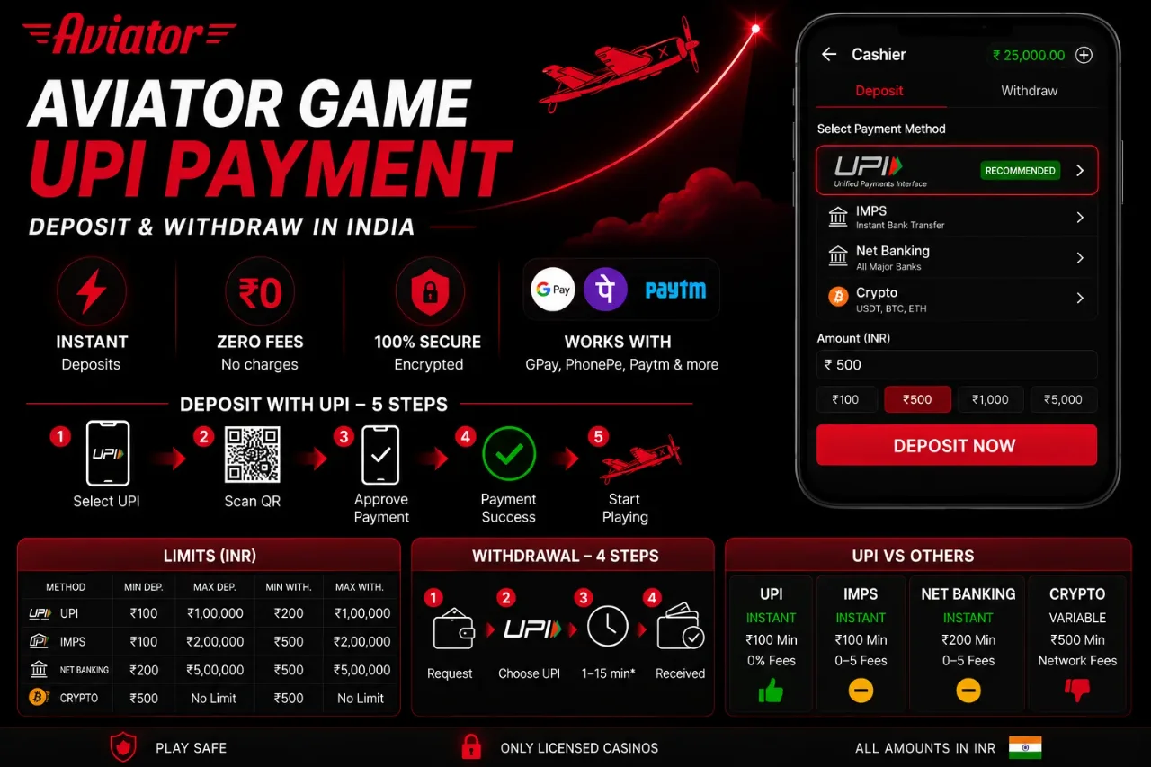 Aviator Game UPI Payment: How to Deposit & Withdraw in India